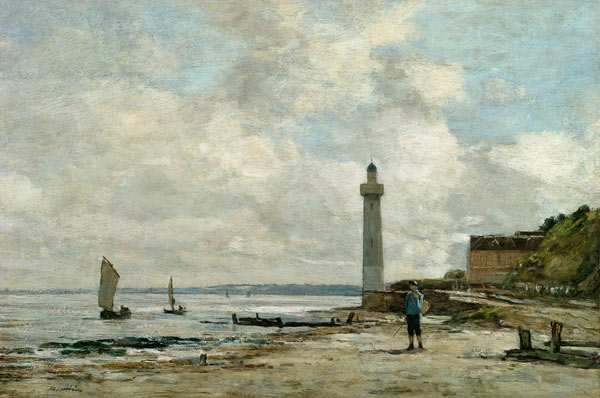 Lighthouse at Honfleur de Eugène Boudin