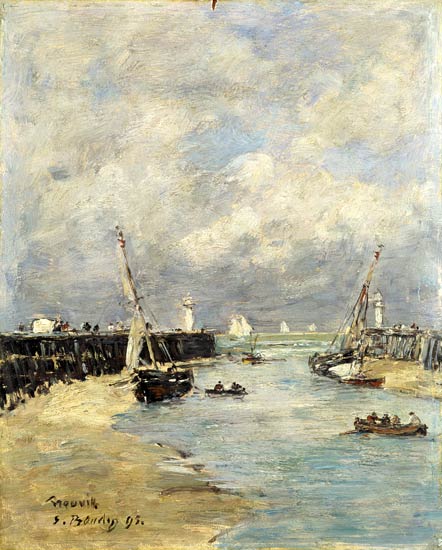 Low Tide at Trouville de Eugène Boudin