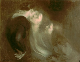 Her Mother's Kiss de Eugène Carrière