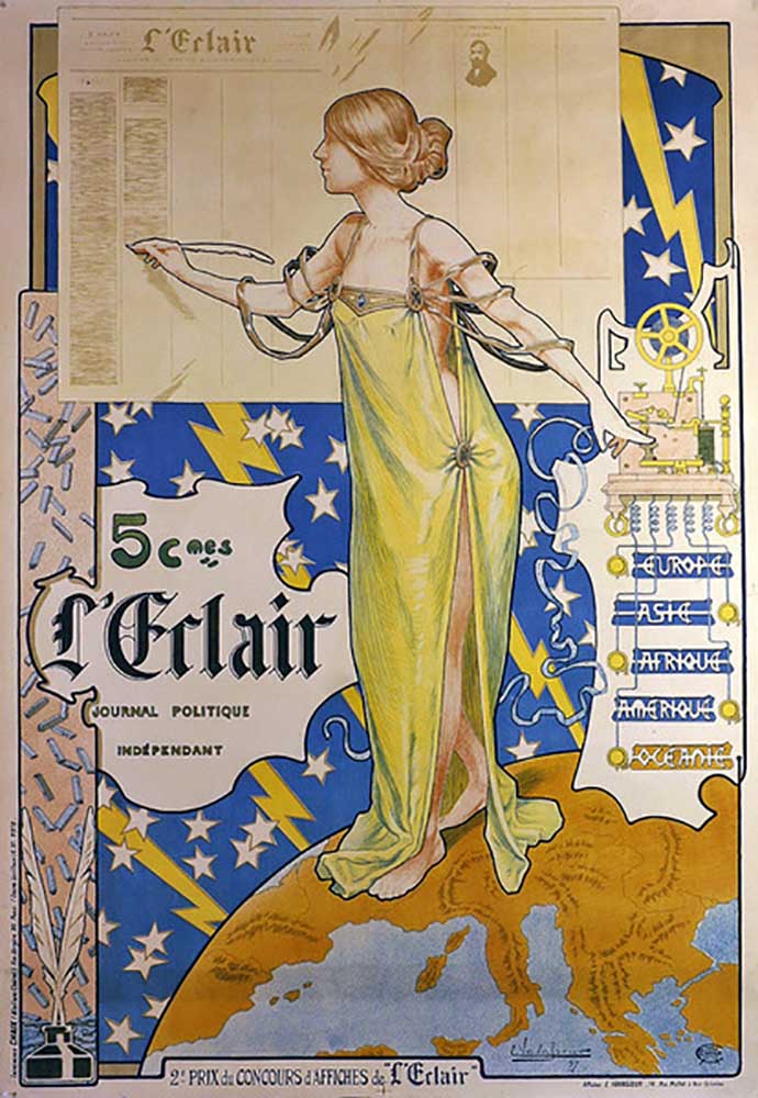 Poster for the newspaper Leclair, 1897 de Eugene Charles Paul Vavasseur