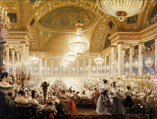 Women Dining at the Tuileries in 1835 de Eugene Emmanuel Viollet-le-Duc