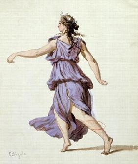 Night hour, costume design for the first production of 'Caligula' by Alexandre Dumas (1802-70) at th
