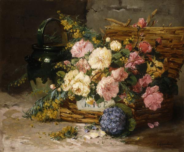 Blumenstillleben (Frühling). de Eugene Henri Cauchois