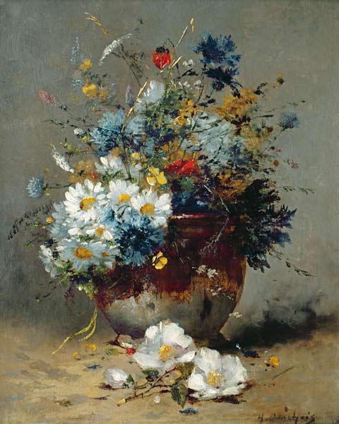 Daisies and Cornflowers de Eugene Henri Cauchois