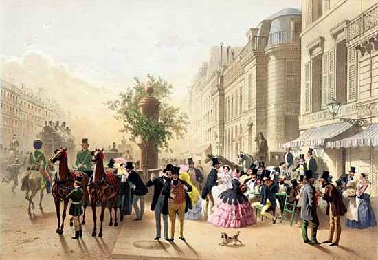 Boulevard des Italiens, from ''Physionomies de Paris'' de Eugene Charles Francois Guerard