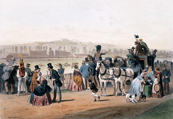 Racecourse at the Bois de Boulogne de Eugene Charles Francois Guerard
