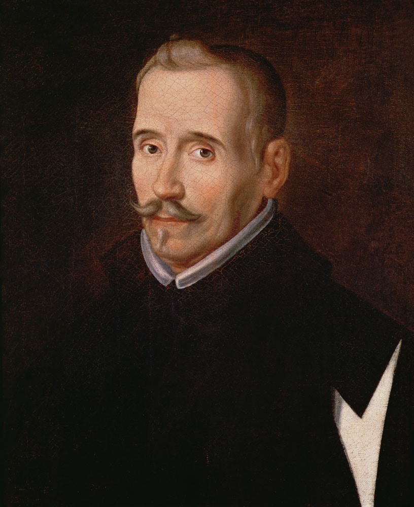 Portrait of Lope Felix de Vega Carpio (1562-1635)  (detail of 102965) de Eugenio Caxes