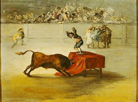 Martincho's Other Folly in the Bull Ring at Saragossa de Eugenio Lucas y Padilla