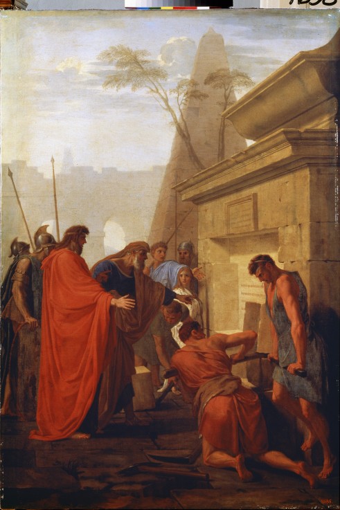 Darius the Great opening the tomb of Nitocris de Eustache Le Sueur