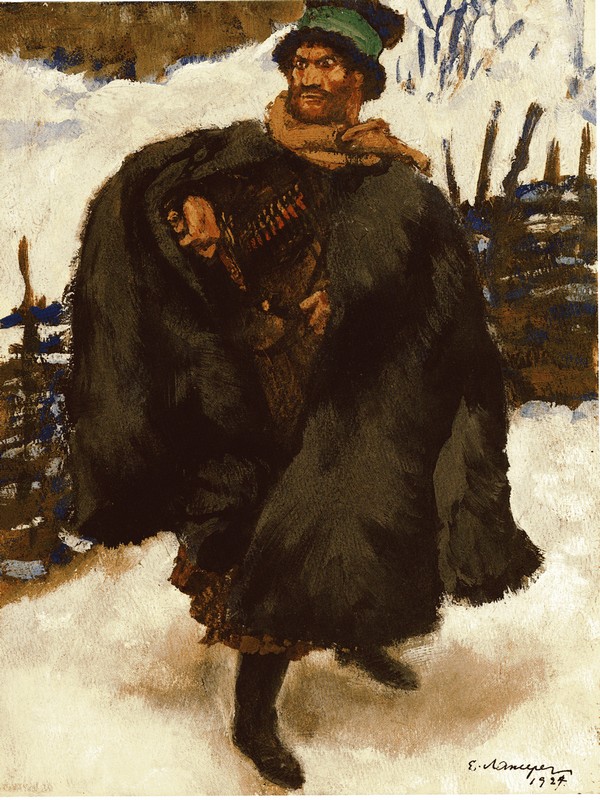 Illustration zur Novelle Hadschi Murat von Leo Tolstoi de Evgeni Evgenievitch Lanceray