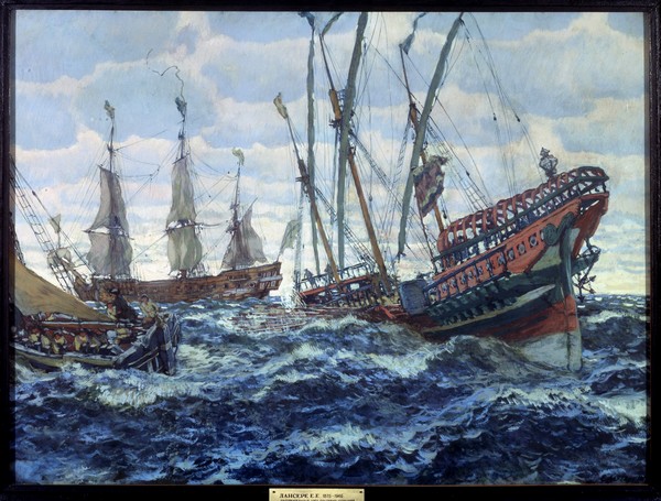 Schiffe aus der Zeiten Peters I. de Evgeni Evgenievitch Lanceray