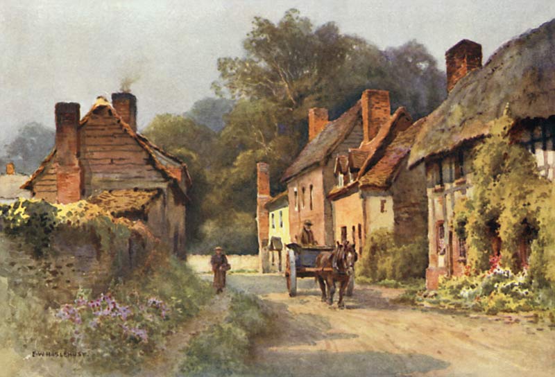 Old Cottages, Fownhope de E.W. Haslehust