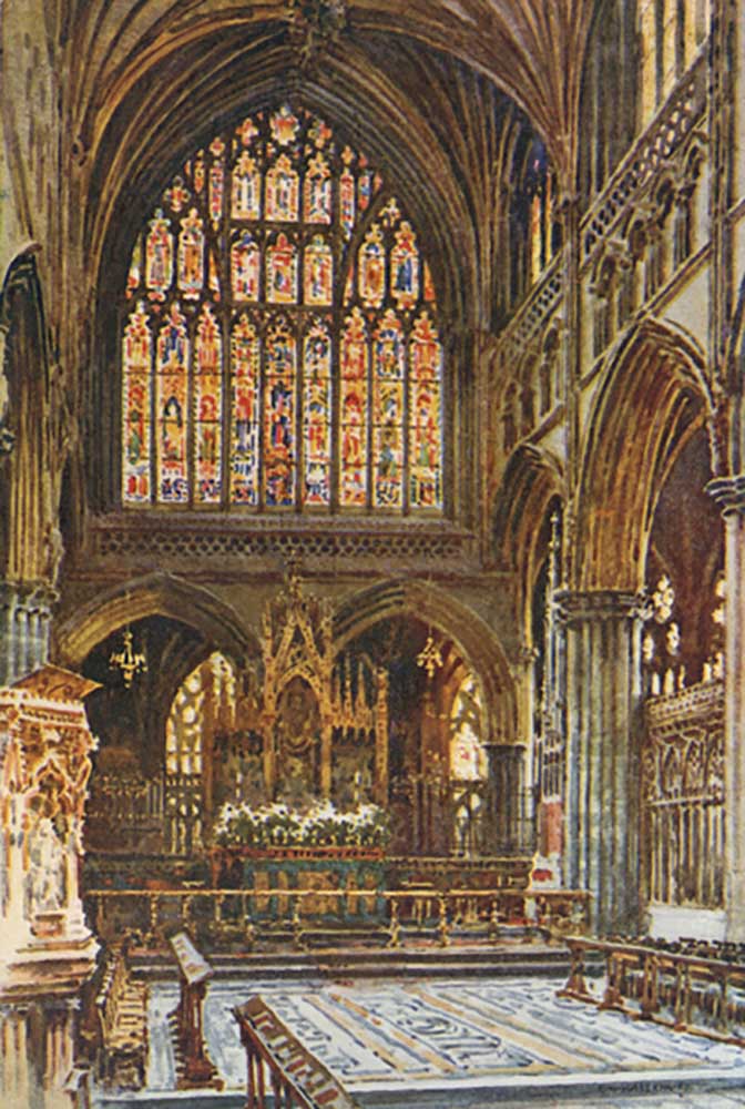 The Sanctuary, Exeter Cathedral de E.W. Haslehust