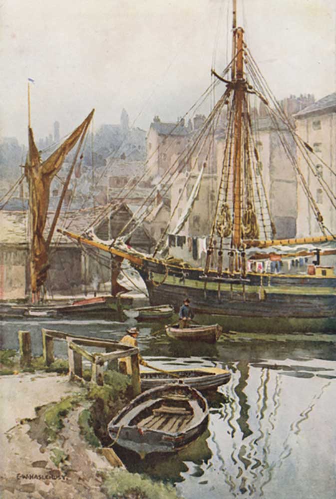 The Quay at Exeter de E.W. Haslehust