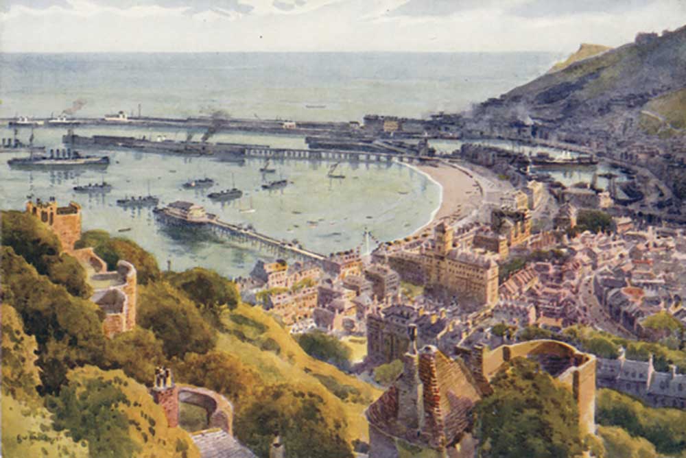 Dover Harbour from the Castle de E.W. Haslehust