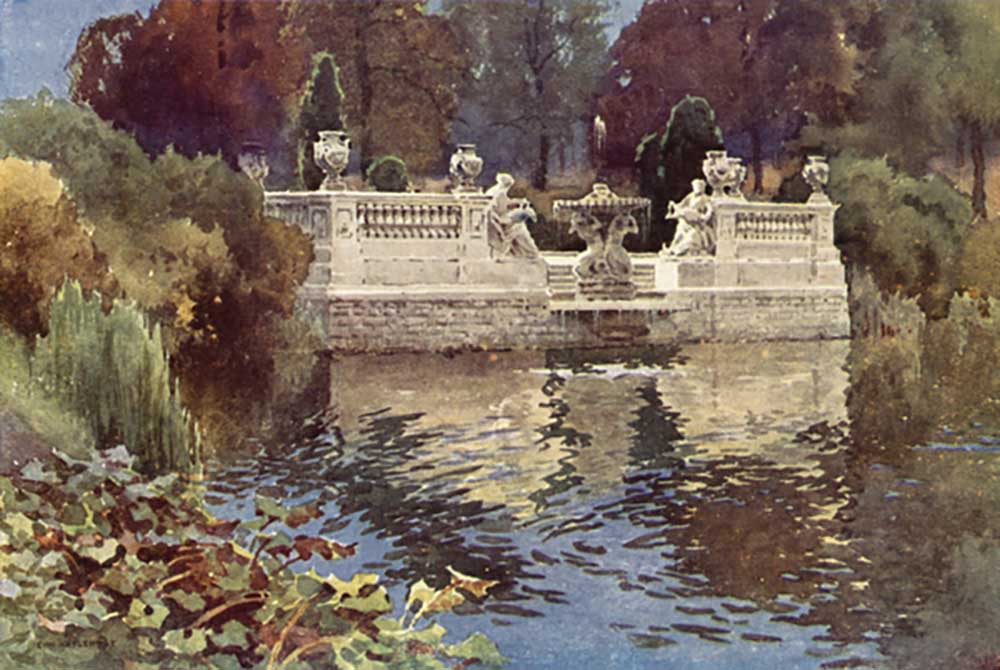 Lancaster Gate Fountain, Kensington Gardens de E.W. Haslehust
