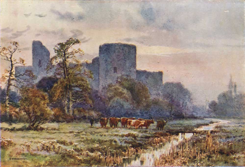 Pevensey Castle from the Meadwos de E.W. Haslehust