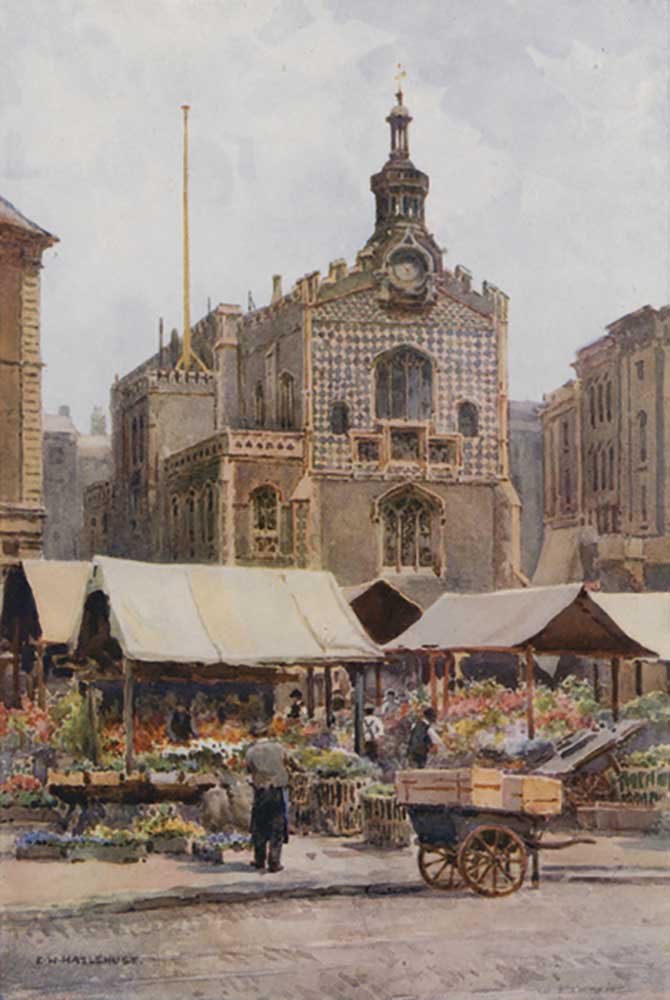 The Market-Place and Guildhall, Norwich de E.W. Haslehust