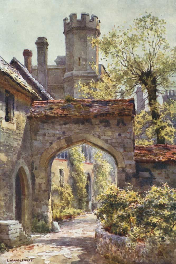 Winchester College: The Outer Gateway from "Arcadia" de E.W. Haslehust