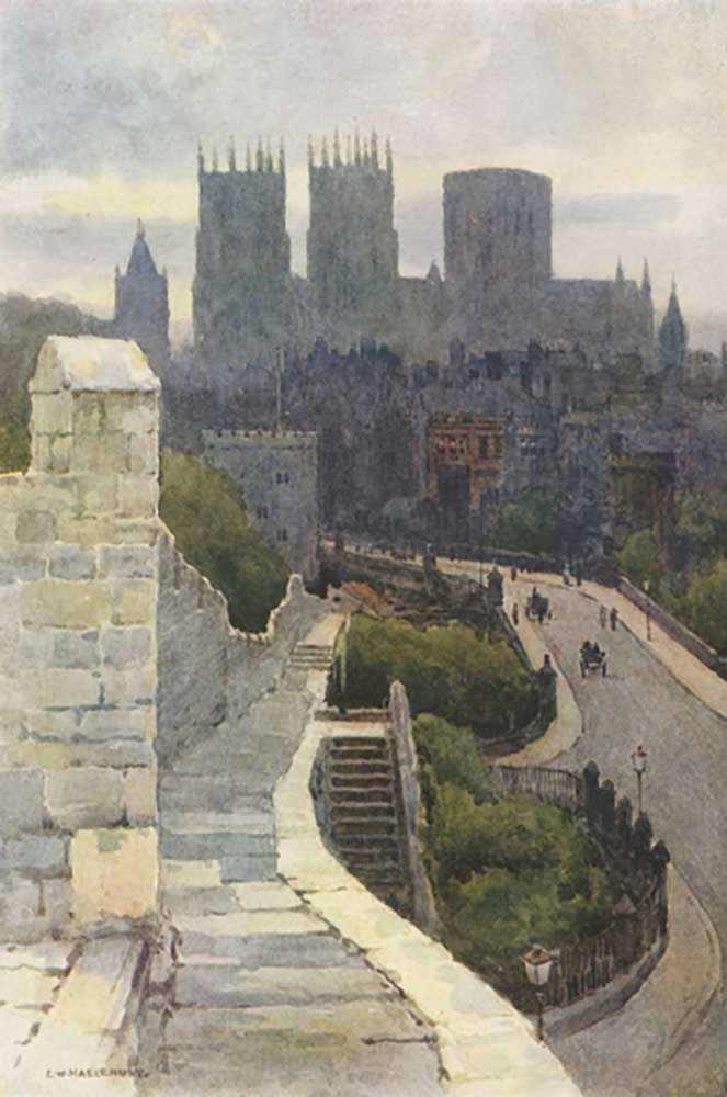 York from the City Walls de E.W. Haslehust