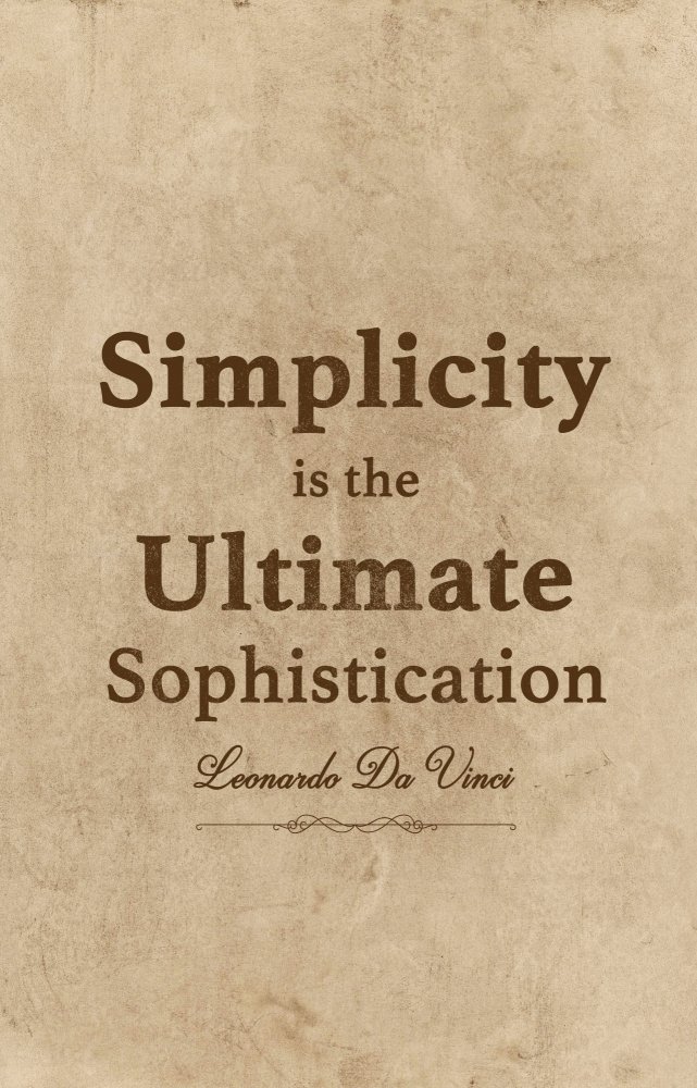 Da Vinci Quote Simplicity de Fadil Roze