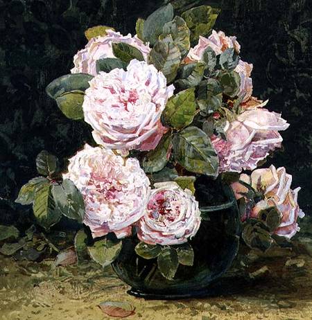 Roses in a Green Bowl de Fanny W. Currey