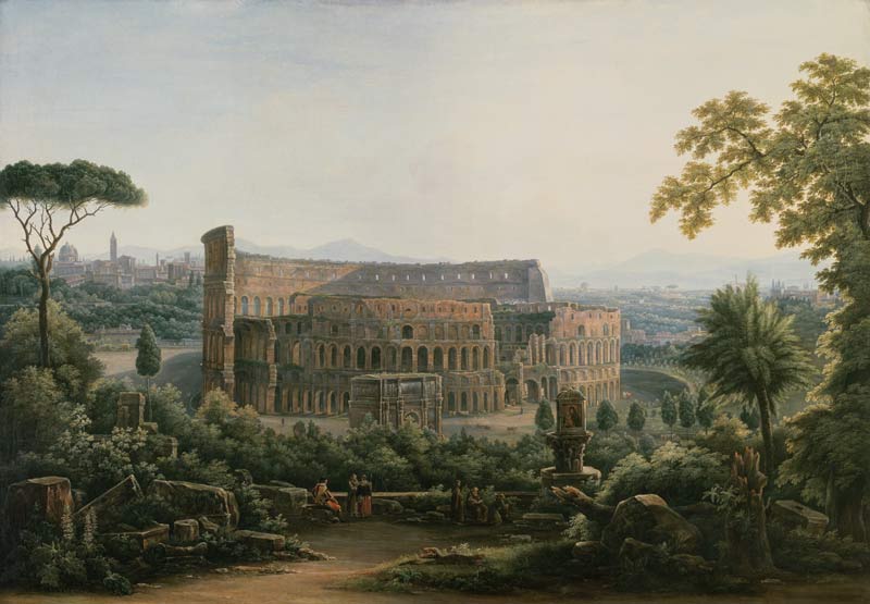 View of the Colosseum, Rome de Fedor Mikhailovich Matveev