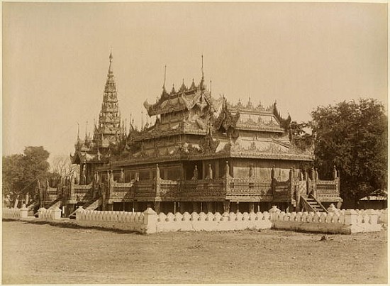 The Nan-U Human-Se, Shwe-Kyaung in the palace of Mandalay, Burma, late 19th century de Felice (Felix) Beato