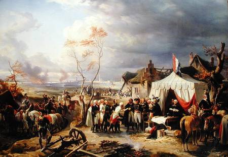 General De La Morliere Receiving the Surrender of Antwerp, 29th November 1792 de Felix Philippoteaux