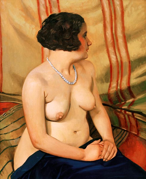 F.Vallotton, Frau mit blauer Halskette de Felix Vallotton