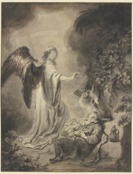 Der Engel erscheint Jacob im Traume de Ferdinand Bol