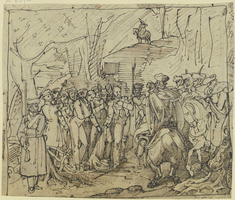 Die letzten zehn Soldaten vom vierten Regiment des polnischen Revolutionsheers betreten 1831 preußis de Ferdinand Fellner