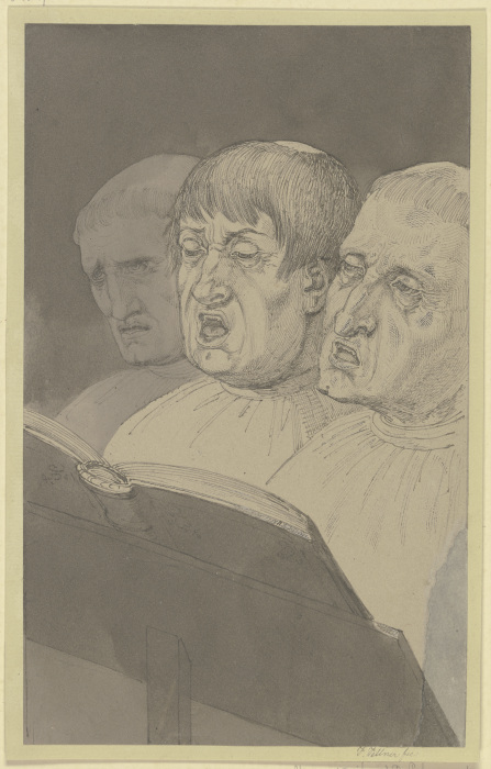 Three singing monks de Ferdinand Fellner