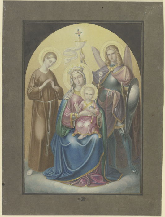 Madonna mit dem Heiligen Michael und der Heiligen Euphrosina de Ferdinand Fellner