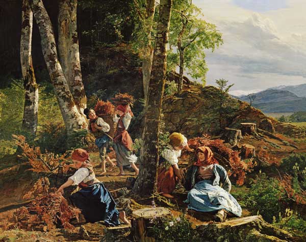 Maleza en el bosque de Viennese. de Ferdinand Georg Waldmüller