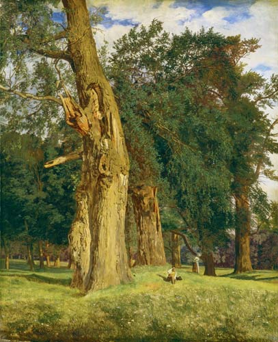 Old elms in Prater de Ferdinand Georg Waldmüller