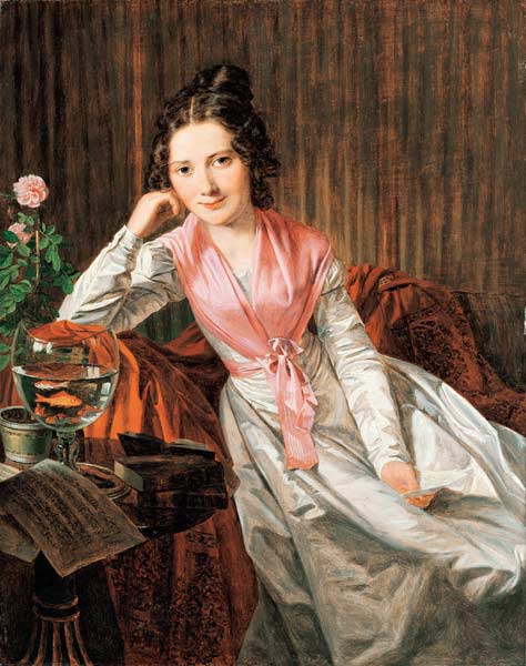 Die Schauspielerin Therese Krones (1801-1830) de Ferdinand Georg Waldmüller