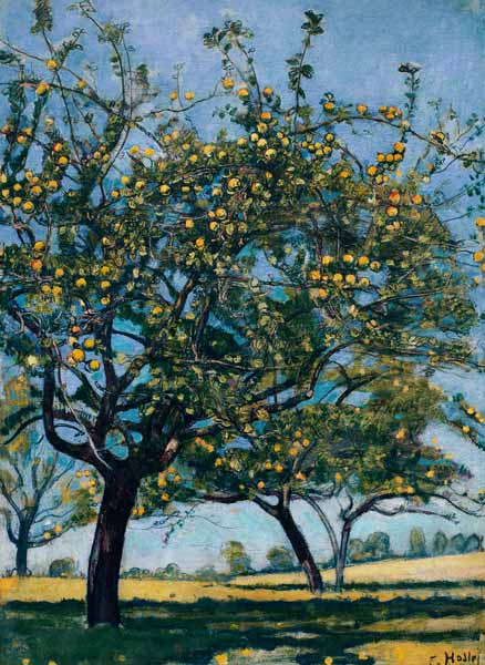 Hofstatt mit Apfelbäumen de Ferdinand Hodler
