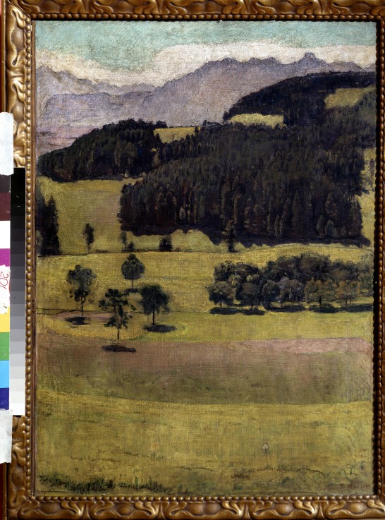 Landscape. Oaks at Stockhorn de Ferdinand Hodler