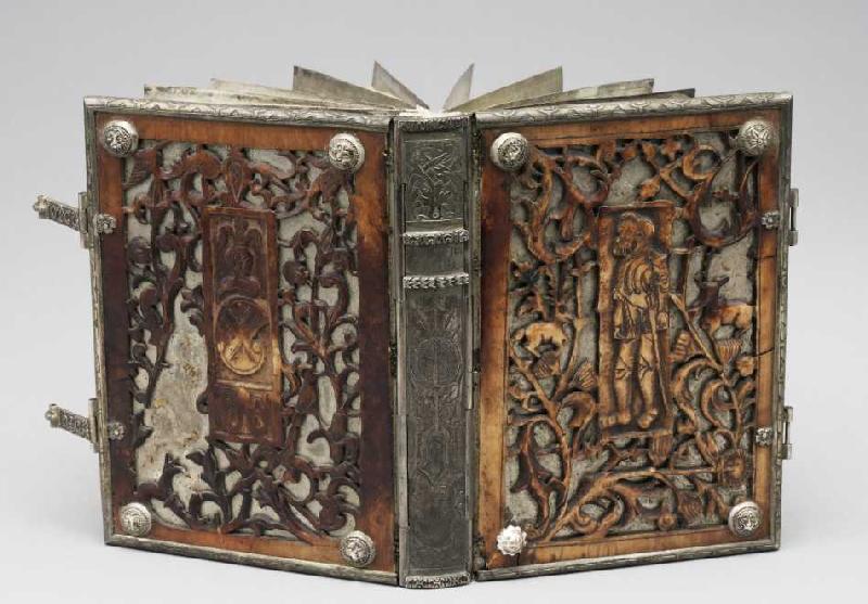 Lutherbibel (Buch mit 27 Metall- und Pergamentblättern) de Ferdinand Hodler