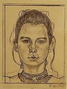 Portrait of a young girl. de Ferdinand Hodler