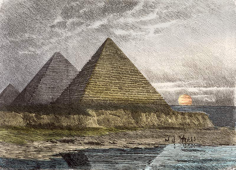 Giza , Pyramids de Ferdinand Jagemann