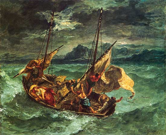 Cristo en el lago de Genezareth de Ferdinand Victor Eugène Delacroix