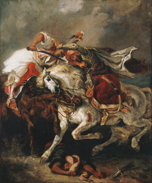 The Combat of the Giaour and the Pasha de Ferdinand Victor Eugène Delacroix