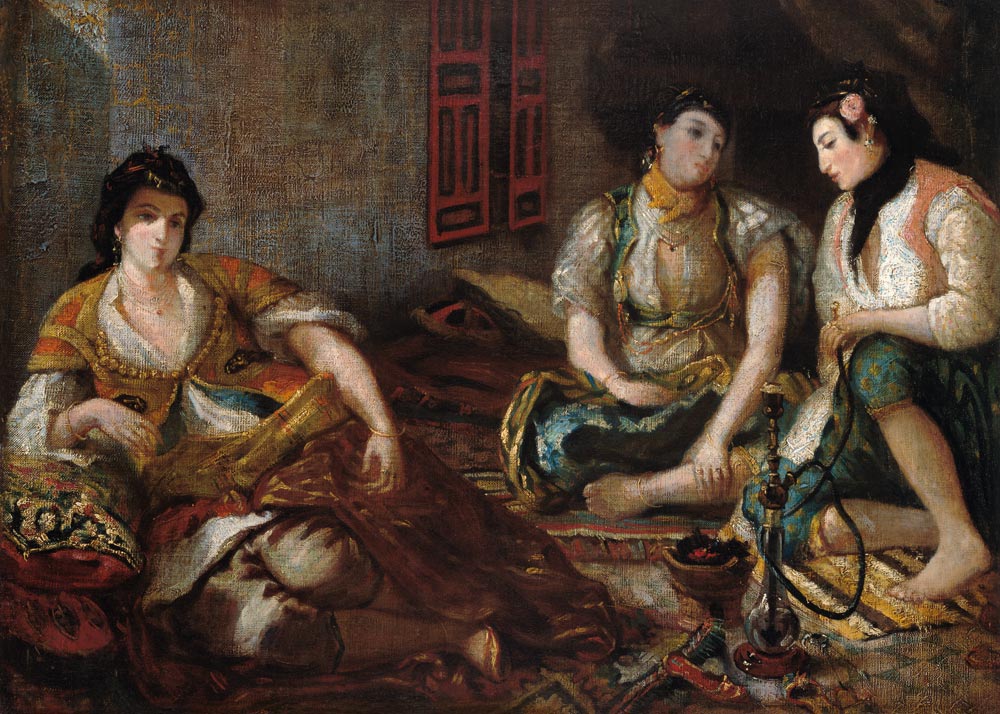 Three Arab Mesdames Studie to the oil painting de Ferdinand Victor Eugène Delacroix