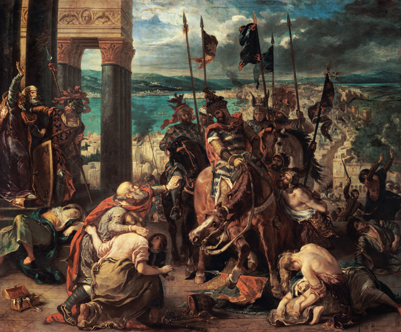 Movimiento de las Cruzadas en Constantinopla el 1ero de Avril de Ferdinand Victor Eugène Delacroix
