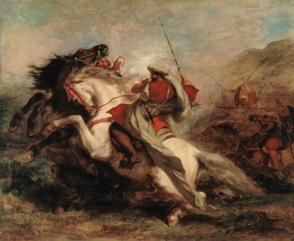 Kollision maurischer Reiter de Ferdinand Victor Eugène Delacroix