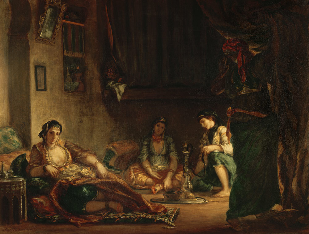 The Women of Algiers in their Harem, 1847-49 de Ferdinand Victor Eugène Delacroix