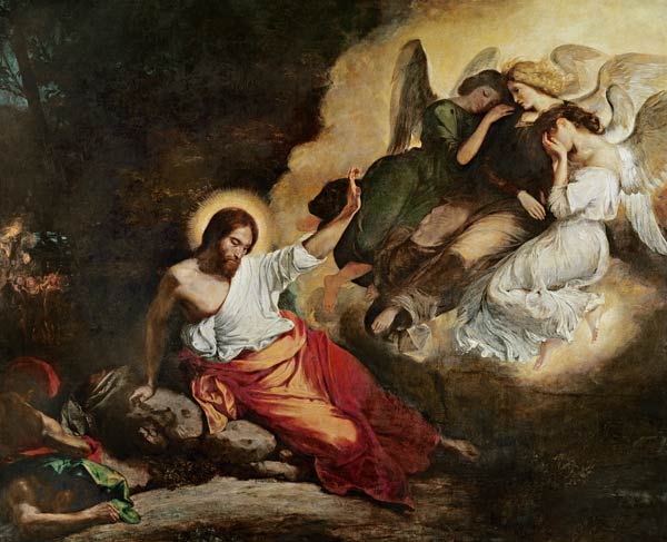 Christ in the Ölgarten (Christ at the mount of oli de Ferdinand Victor Eugène Delacroix