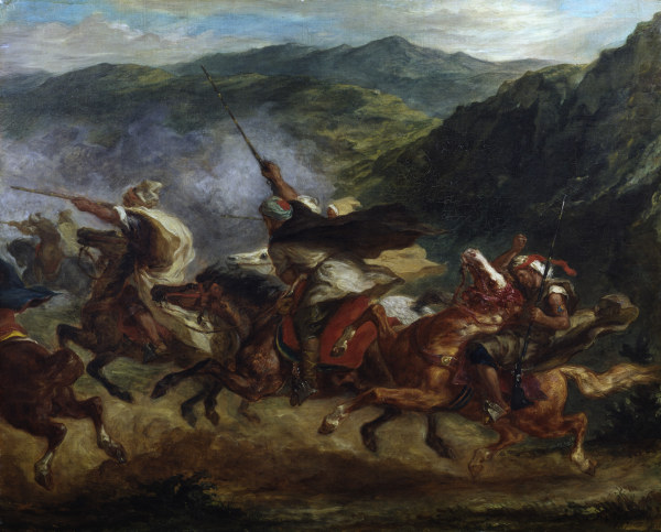 E.Delacroix, Reitende Araber de Ferdinand Victor Eugène Delacroix